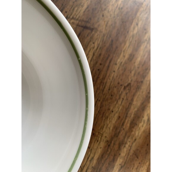 3 Corelle Bowls Green Stripe Floral Spray Spring Blossom Meadow Cereal Soup Vtg - Picture 9 of 10